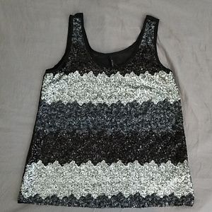 B Jewel Sequined Tank Top